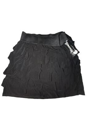 NWT BLACK RUFFLE CLASSY MINI SKIRT SIZE MEDIUM FIRST OPTION (AH3)